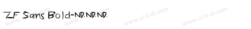 ZF Sans Bold字体转换